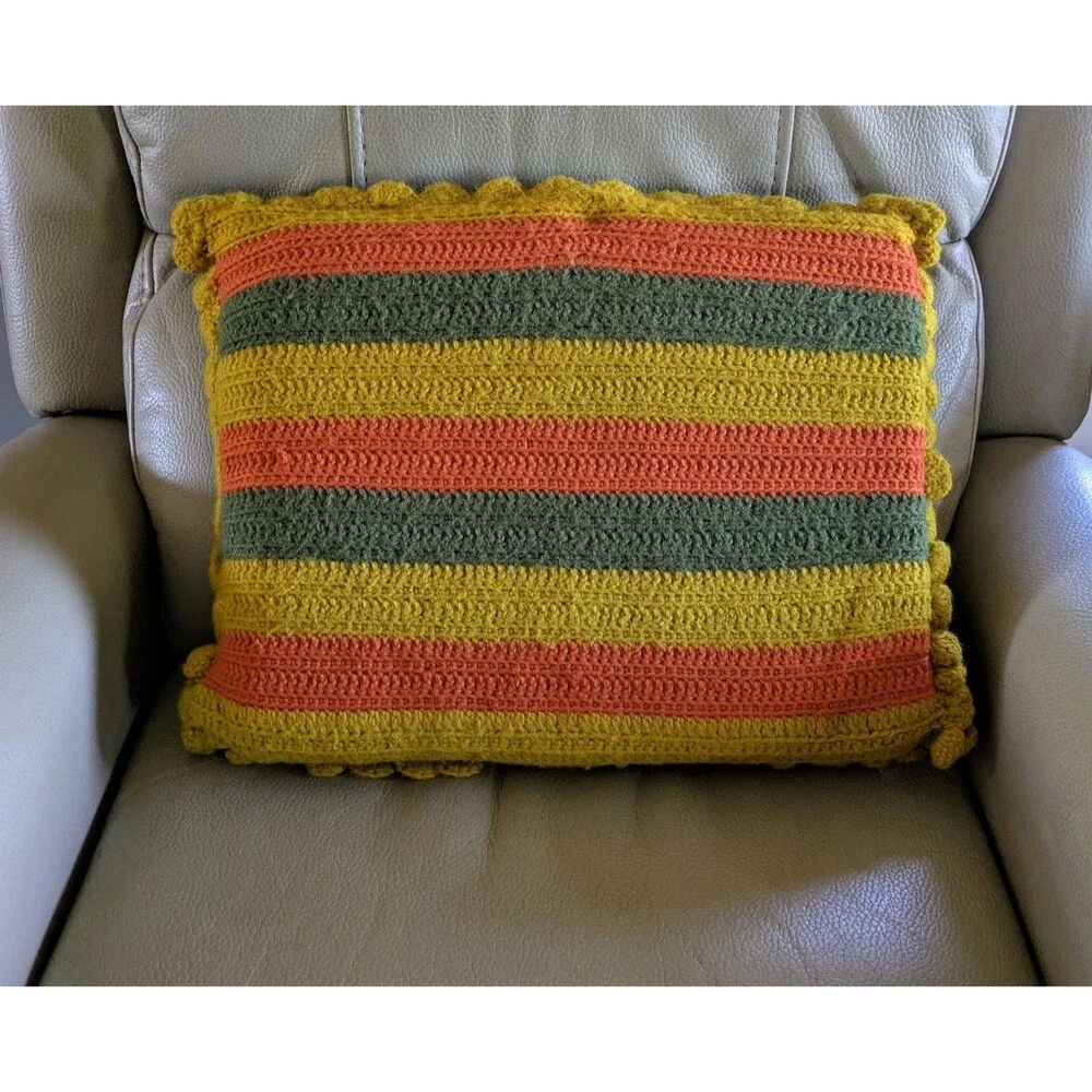 Handmade crocheted throw